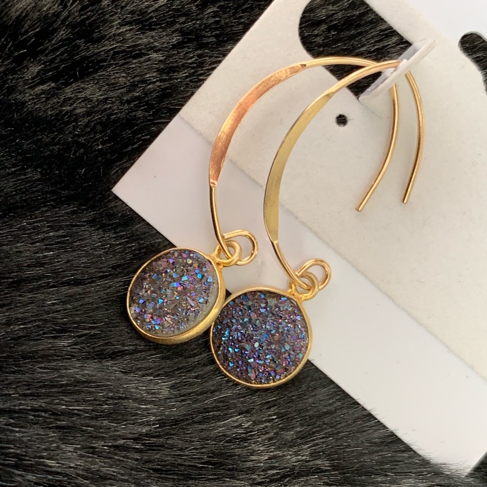 Gold filled Drusy Earrings